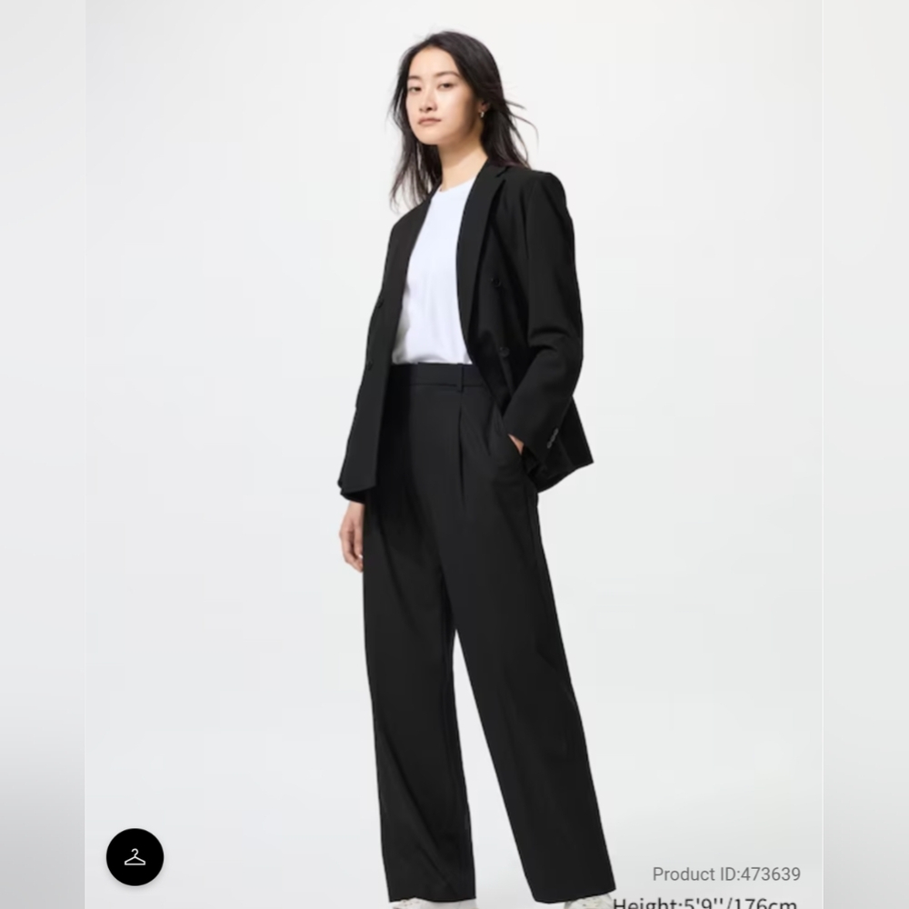Uniqlo Black Wide Leg Pants